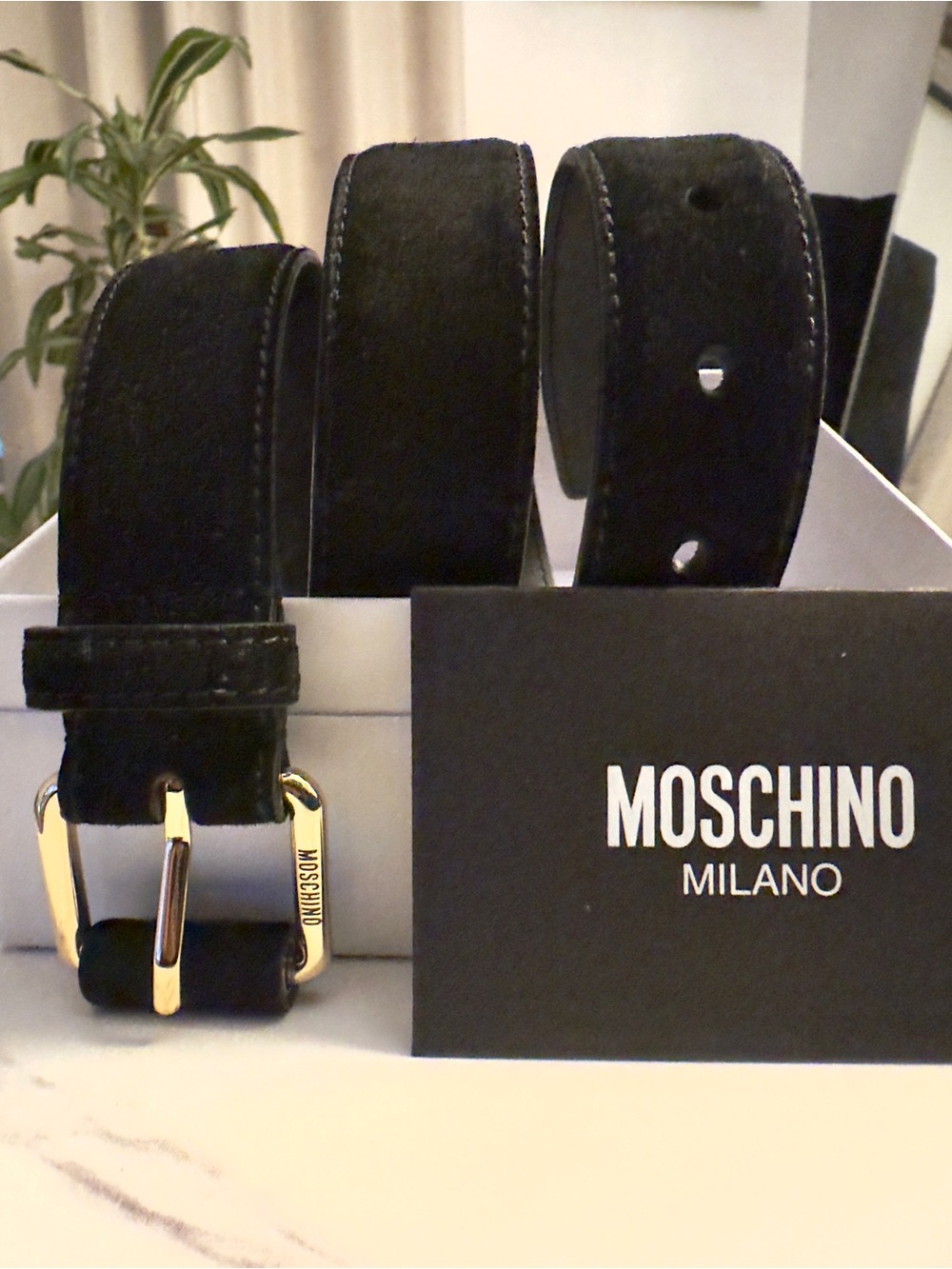 Moshino Suede Belt